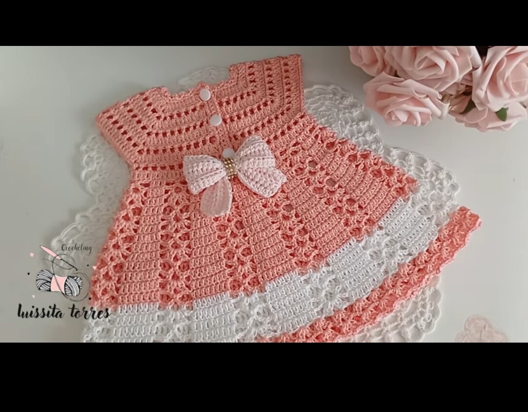 VESTIDO DE NIÑA 0 A 6 MES